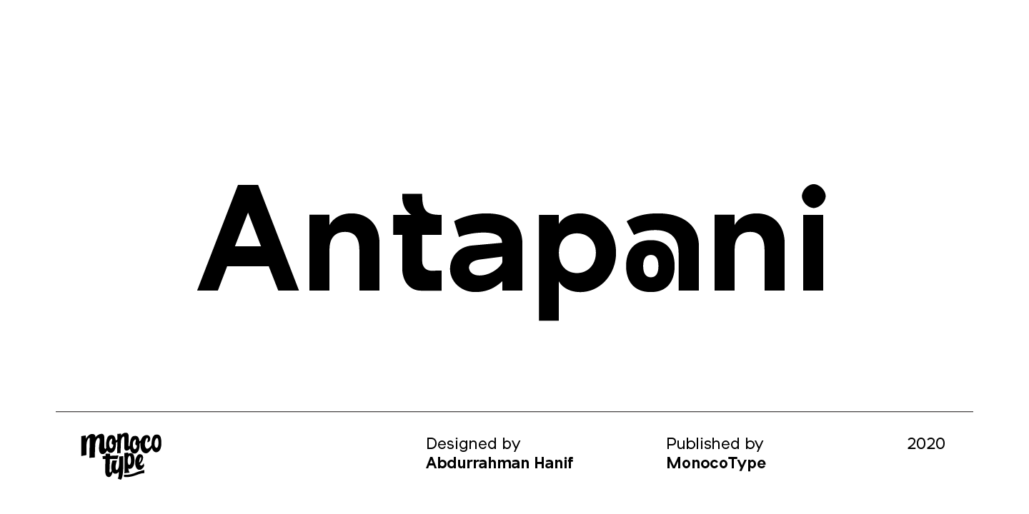 Ejemplo de fuente Antapani Medium